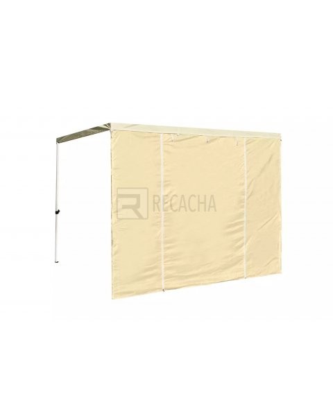 Lateral con puerta para carpa de 2 metros color crema | RecaTENT S30 | Vista 2