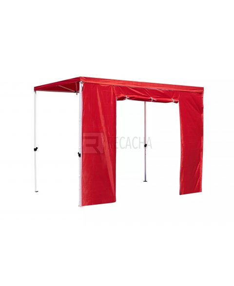 Lateral con puerta para carpa de 2 metros color rojo | RecaTENT S30 | Vista 2